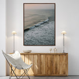 88999168-MGV-FC-24X36-Ocean Waves Wall Art Canvas Print, Framed Coastal Serenity Art Picture Print, Relaxing Ocean Perfect Modern Coastal Decor Artwork