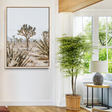 24058625-MGV-CV-24X36-Joshua Tree Wall Art Canvas Print, Framed Earthy Desert Art Picture Print, Neutral Desert Perfect Southwestern Minimalist Decor