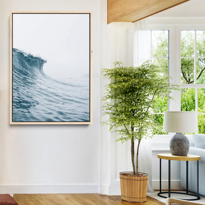 99679915-MGV-CV-24X36-Ocean Wave Wall Art Canvas Print, Framed Coastal Decor Art Picture Print, Modern Ocean Perfect Modern Coastal Minimalist Decor