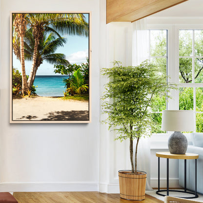 10046923-MGV-CV-24X36-Palm Tree Canvas Wall Art Canvas Print, Framed Coastal Wall Art Art Picture Print, Island Wall Decor Perfect Coastal Tropical