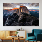31332-MGV-CV-36X24-Mountain Landscape Wall Art – Majestic Sunset Rock Formation Canvas Print, Nature Scenic Decor for Living Room, Office, Cabin or