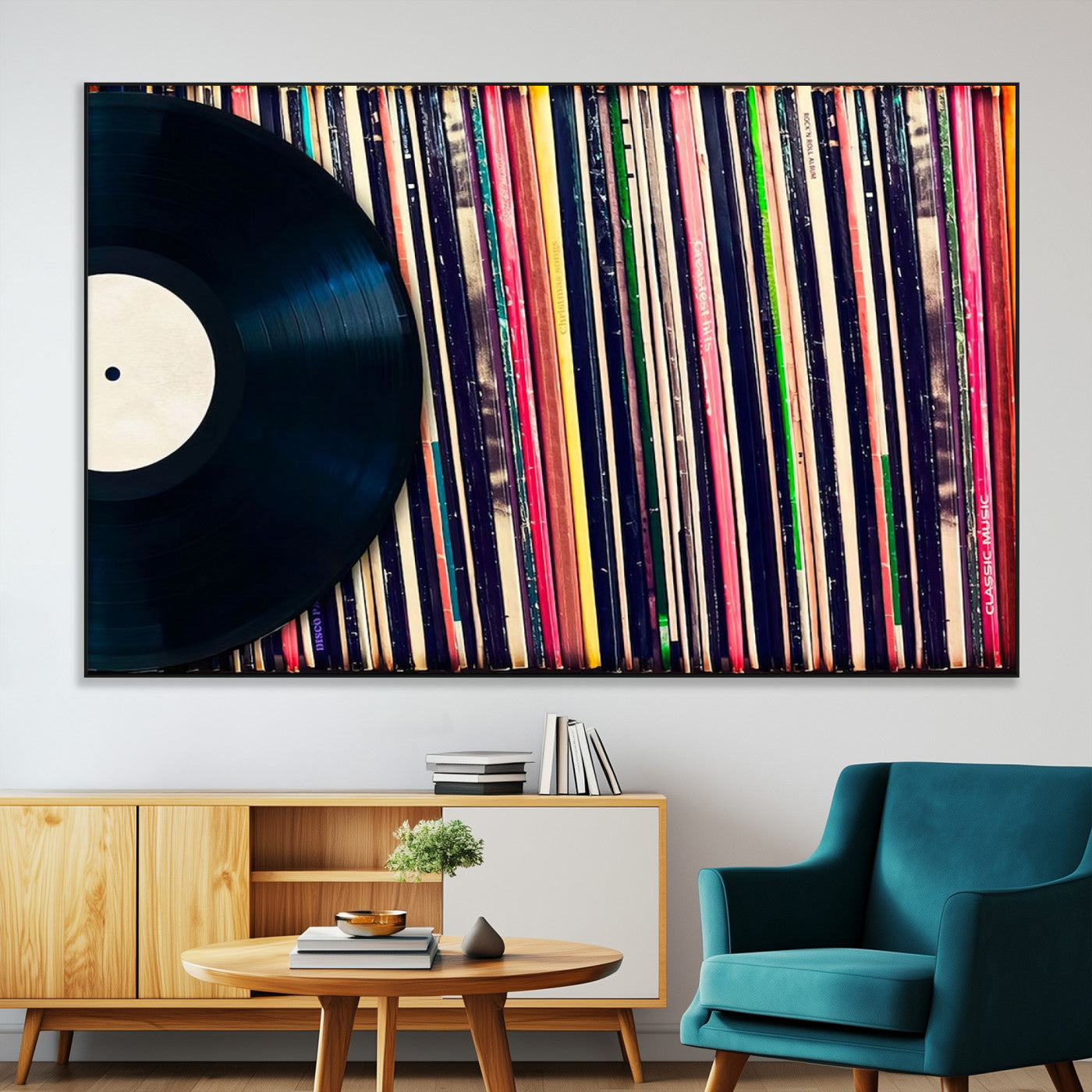 45029-MGV-CV-36X24-Misty Pine Forest Wall Art – Black and White Landscape Canvas Print, Foggy Trees Nature Photography, Modern Minimalist Decor for