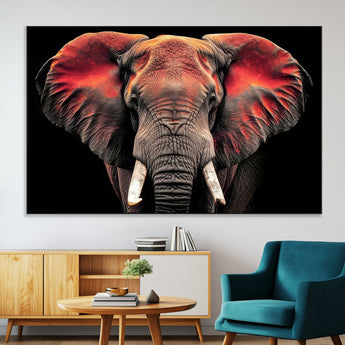 54719-MGV-CV-36X24-Elephant Wall Art – Majestic African Elephant Canvas Print, Wildlife Safari Animal Decor for Living Room, Bedroom, Office or Man