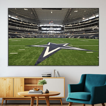 14834-SEG-FC-51X34_Oversize-Dallas Att Stadium Wall Art Canvas Print, Framed Texas NFL Stadium Art Picture Print, American Football Stadium Perfect Sports