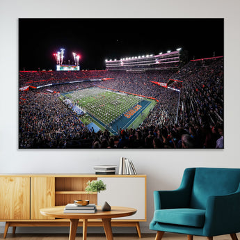 46899-SEG-FC-51X34_Oversize-Ben Hill Griffin Stadium Wall Art Canvas Print, Framed Football Stadium Art Picture Print, Florida Football Stadium Perfect Sport
