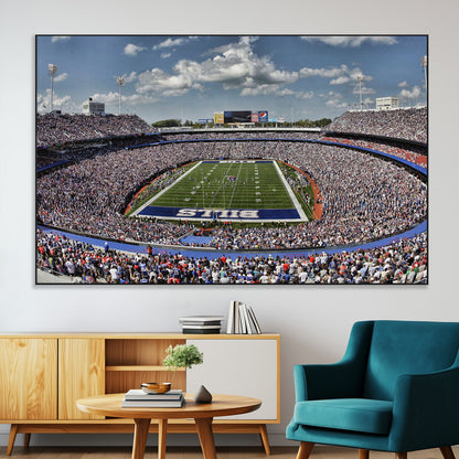 76491-SEG-FC-51X34_Oversize-Buffalo Bills Stadium Wall Art Canvas Print, Framed Bills Stadium Art Picture Print, Highmark Stadium Perfect Sport Room Decor