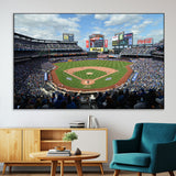22910-SEG-FC-51X34_Oversize-City Field Stadium Wall Art Canvas Print, Framed New York Stadium Art Picture Print, City Field Perfect Sport Room Decor Artwork