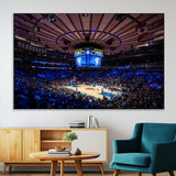 20491-MGV-CV-36X24-Madison Square Garden Wall Art Canvas Print, Framed New York Stadium Art Picture Print, MSG Stadium Perfect Sport Room Decor
