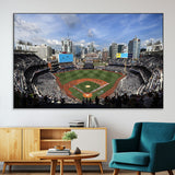 87122-MGV-CV-36X24-Petco Park Field Wall Art Canvas Print, Framed San Diego Stadium Art Picture Print, Petco Park Stadium Perfect Sport Room Decor