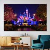 79435-SEG-FC-51X34_Oversize-Disney Castle Wall Art Canvas Print, Framed Magic Kingdom Art Picture Print, Disney World Perfect Child Room Decor Artwork