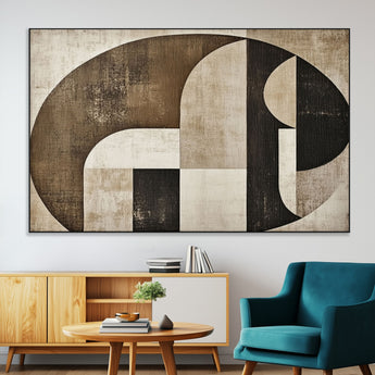 44796-MGV-CV-36X24-Wabi Sabi Wall Art Canvas Print, Framed Geometric Minimalist Art Picture Print, Modern Abstract Perfect Modern Abstract Decor