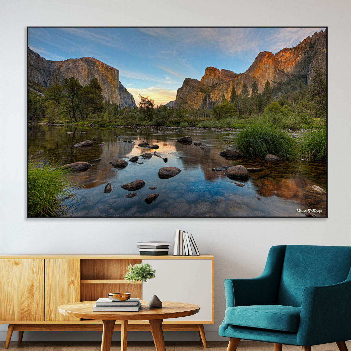 55893831-MGV-CV-36X24-Yosemite Valley Wall Art Canvas Print, Framed El Capitan Art Picture Print, Sierra Landspace Perfect Rustic Nature Decor Artwork