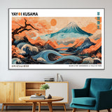 88785870-MGV-CV-36X24-Japanese Great Wave & Mt Fuji Wall Art – Ukiyo e Style Landscape Print with Flowing River, Autumn Mountain Poster, Oriental Asian