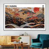 85375874-MGV-CV-36X24-Mount Fuji Abstract Wall Art – Japanese Landscape Canvas Print, Cherry Blossom & Red Sun Painting, Elegant Modern Zen Asian Home