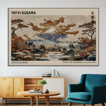 11778299-MGV-CV-36X24-Japanese Landscape Wall Art – Mount Fuji Canvas Print, Asian Inspired Nature Decor for Living Room, Bedroom, Office or Studio