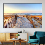 73351887-MGV-CV-36X24-Ocean Sunset Wall Art Wall Art Canvas Print, Framed Nautical Photography Art Picture Print, Summer Beach House Decor Perfect