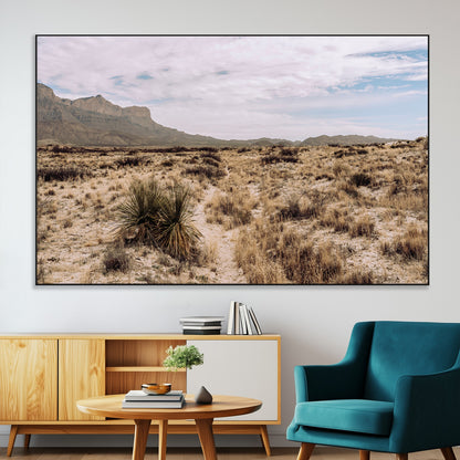 20681831-MGV-CV-36X24-Desert Landscape Wall Art – Southwestern Mountain Canvas Print, Rustic Western Nature Photography Decor for Living Room, Office,