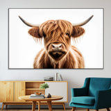637908607-MGV-FC-93X47-3P_Black-Highland Cow Wall Art Print – Rustic Farmhouse Animal Portrait, Scottish Highland Cattle Canvas, Modern Country Wall Decor for