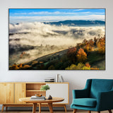 21551192-MGV-CV-36X24-Landscape Wall Art – Autumn Mountain View Canvas Print, Scenic Nature Photography Decor for Bedroom, Living Room, Office, Cabin or