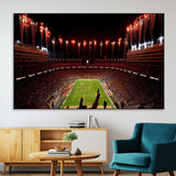 73358115-MGV-CV-36X24-Tennessee Volunteers Wall Art – Neyland Stadium Fireworks Night Game Canvas Print, Vols Football Checkerboard Endzone Sports Decor
