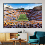 77097951-MGV-CV-36X24-Neyland Stadium Wall Art – Panoramic Tennessee Volunteers Football Field Canvas Print, Game Day Decor for Office, Man Cave, Living