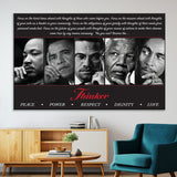45112-MGV-CV-36X24-Black Icons Wall Art Canvas Print, Framed Thinker Art Picture Print, Motivational Quote Perfect Cultural Modern Decor Artwork