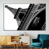 89033-MGV-CV-36X24-Eiffel Tower Wall Art – Dramatic Black and White Architectural Canvas Print, Modern Paris Decor for Office, Living Room or