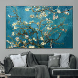 91714-MGV-CV-36X24-Almond Blossoms Wall Art – Handcrafted Van Gogh Inspired Floral Canvas Print, Beautiful Nature Decor for Living Room, Bedroom, or