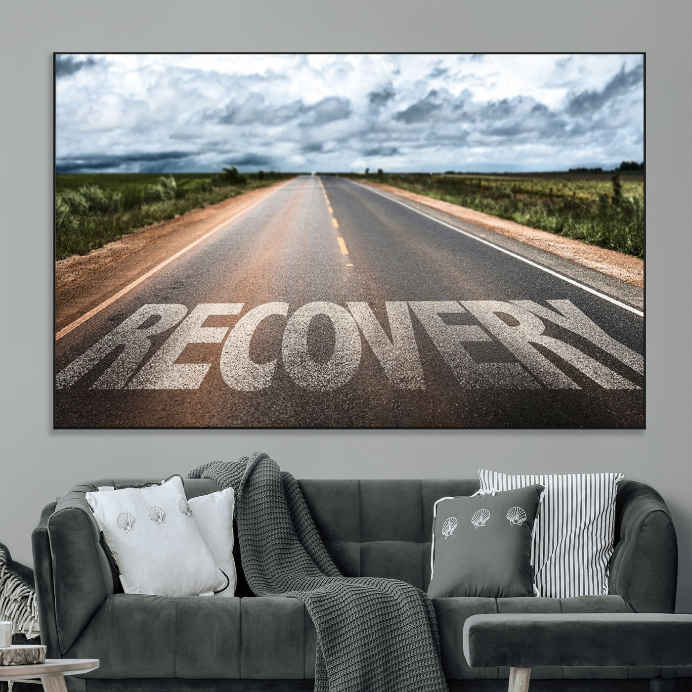 50743-MGV-CV-36X24-Healing Road Wall Art – Motivational Highway Canvas Print, Inspirational Journey Decor for Office, Gym or Living Room