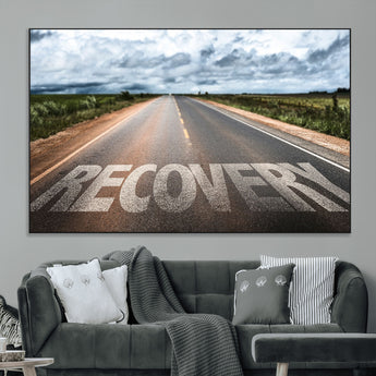 50743-MGV-CV-36X24-Healing Road Wall Art – Motivational Highway Canvas Print, Inspirational Journey Decor for Office, Gym or Living Room