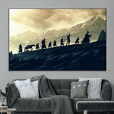 41574-MGV-CV-36X24-Fellowship Journey Wall Art – Epic Fantasy Adventure Canvas Print, Mountain Landscape Decor for Living Room, Office or Man Cave