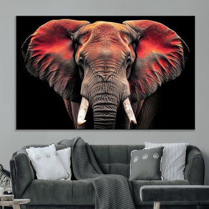 54719-MGV-CV-36X24-Elephant Wall Art – Majestic African Elephant Canvas Print, Wildlife Safari Animal Decor for Living Room, Bedroom, Office or Man