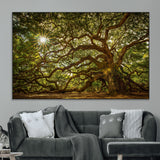 57983-MGV-CV-36X24-Angel Oak Tree Wall Art Canvas Print, Framed Oak Tree Art Picture Print, Angel Oak Perfect Rustic Nature Decor Artwork