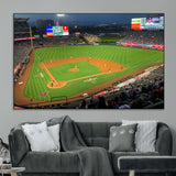 93707-MGV-CV-36X24-Los Angeles Stadium Wall Art Canvas Print, Framed Angel Stadium Field Art Picture Print, Anaheim Stadium Perfect Sports Room Decor