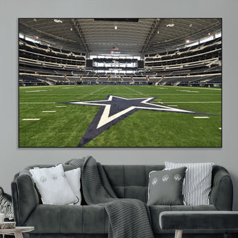 14834-MGV-CV-36X24-Dallas Att Stadium Wall Art Canvas Print, Framed Texas NFL Stadium Art Picture Print, American Football Stadium Perfect Sports
