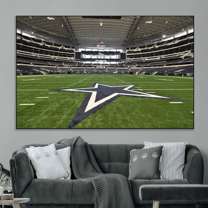 14834-MGV-CV-36X24-Dallas Att Stadium Wall Art Canvas Print, Framed Texas NFL Stadium Art Picture Print, American Football Stadium Perfect Sports