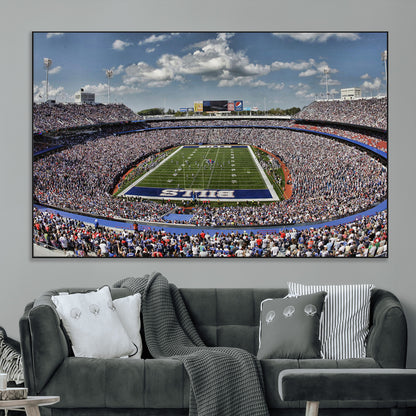 76491-MGV-CV-36X24-Buffalo Bills Stadium Wall Art Canvas Print, Framed Bills Stadium Art Picture Print, Highmark Stadium Perfect Sport Room Decor