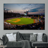 17415-MGV-CV-36X24-Philadelphia Phillies Stadium Wall Art Canvas Print, Framed Citizens Bank Park Art Picture Print, Phillies Stadium Field Perfect