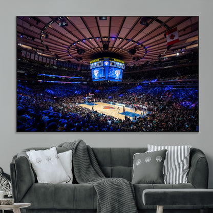 20491-MGV-CV-36X24-Madison Square Garden Wall Art Canvas Print, Framed New York Stadium Art Picture Print, MSG Stadium Perfect Sport Room Decor