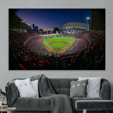 44322-MGV-CV-36X24-Minute Maid Park Wall Art Canvas Print, Framed Houston Astros Stadium Art Picture Print, Houston Astros Field Perfect Sports Room