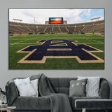 52835-MGV-CV-36X24-Notre Dame Stadium Wall Art Canvas Print, Framed Indiana Stadium Art Picture Print, Notre Dame Field Perfect Sport Room Decor