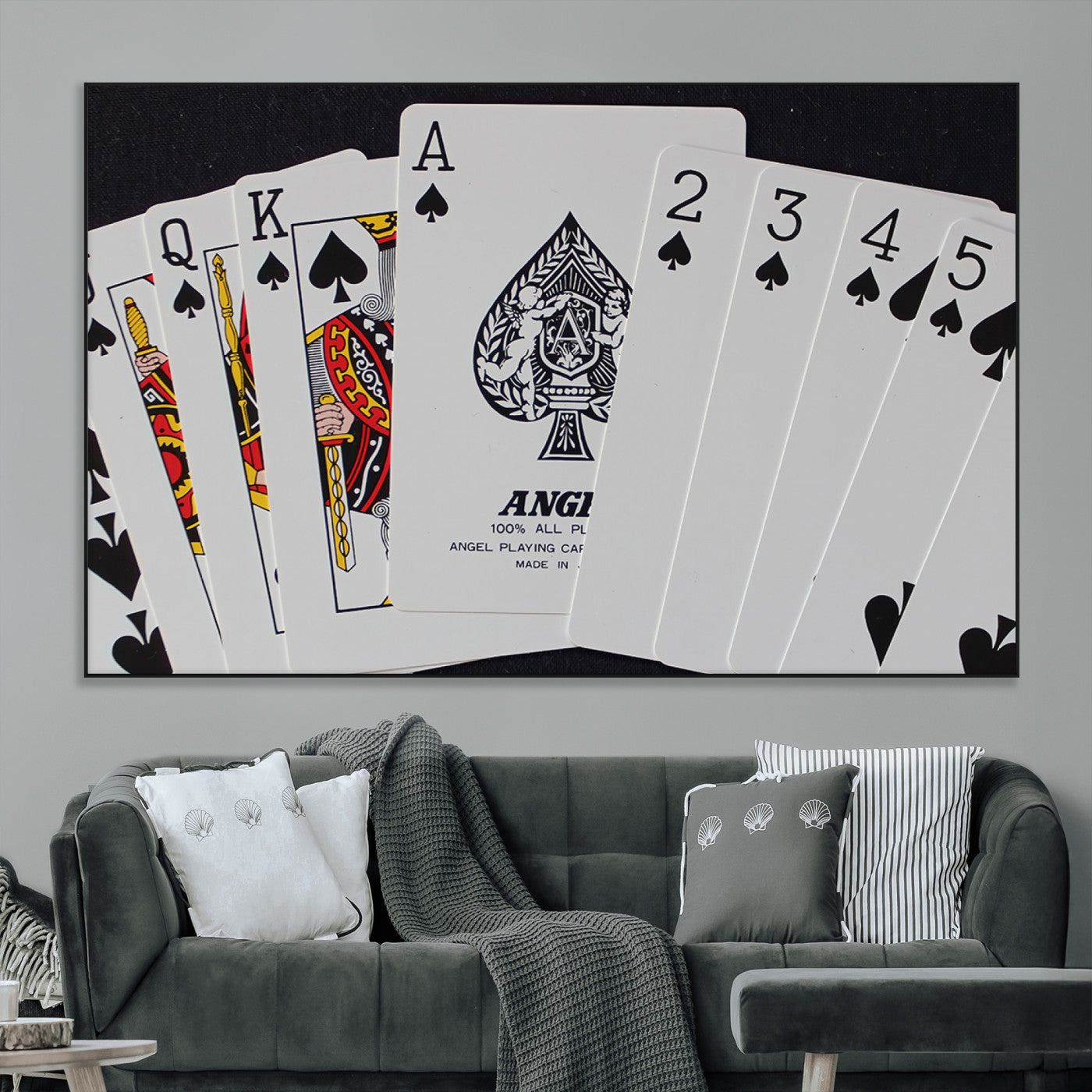 56787-MGV-CV-36X24-Playing Cards – Classic Poker Deck with Spades, Standard Size Durable Casino Quality Card Set for Magic Tricks, Blackjack, Bridge,