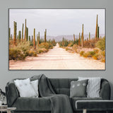 30742780-MGV-CV-36X24-Desert Cactus Wall Art Canvas Print, Framed Southwestern Art Picture Print, Bohemian Western Perfect Southwestern Boho Decor