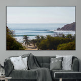 88336640-MGV-CV-36X24-Tropical Beach Scene Wall Art Canvas Print, Framed Coastal Photography Art Picture Print, Ocean Horizon Art Perfect Coastal Boho
