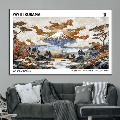 80111817-MGV-CV-36X24-Japanese Landscape Wall Art – Mount Fuji Autumn Canvas Print, Asian Inspired Nature Decor for Living Room, Bedroom, Office or