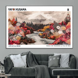32352074-MGV-CV-36X24-Japanese Landscape Wall Art – Mount Fuji River Canvas Print, Modern Asian Inspired Nature Decor for Living Room, Bedroom, Office