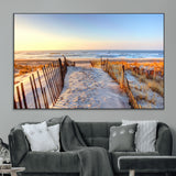 73351887-MGV-CV-36X24-Ocean Sunset Wall Art Wall Art Canvas Print, Framed Nautical Photography Art Picture Print, Summer Beach House Decor Perfect