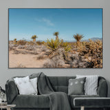 35156165-MGV-CV-36X24-Joshua Tree Wall Art Canvas Print, Framed Desert Landscape Art Picture Print, Warm Earth Tones Perfect Southwestern Minimalist