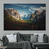 15244033-MGV-CV-36X24-Yosemite National Wall Art Canvas Print, Framed Mountain Landscape Art Picture Print, El Capitan Perfect Rustic Farmhouse Decor