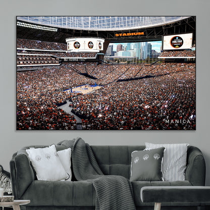 38616413-MGV-CV-36X24-Chicago Dome Stadium Wall Art – Futuristic Basketball Final Four Arena Canvas Print, Modern Sports Fan Decor for Man Cave or